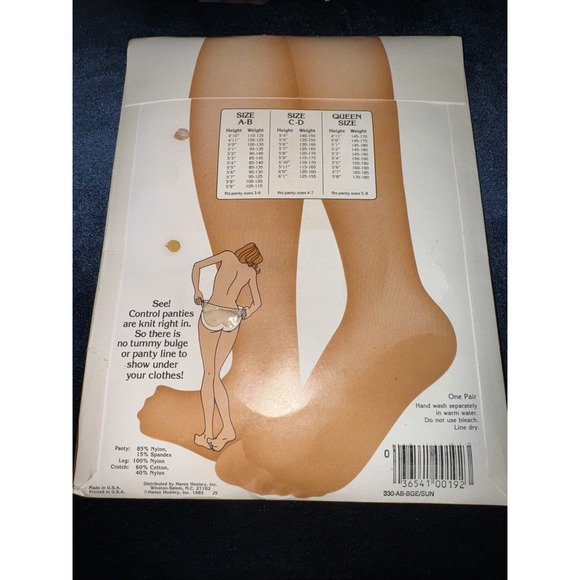 Vintage Slendereralls Underalls Pantyhose Control Top AB Beige Color Sandalfoot - Picture 8 of 8